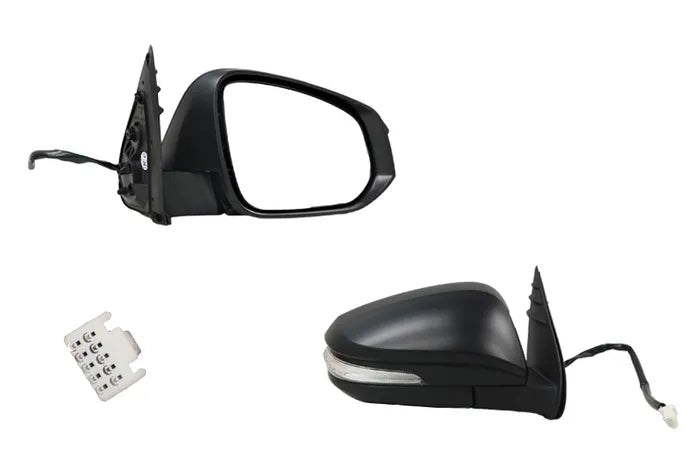 2015-ONWARDS Toyota Fortuner GUN156 Door Mirror (Right-Hand Side, Electric, Black, LED Blinker, Folding)