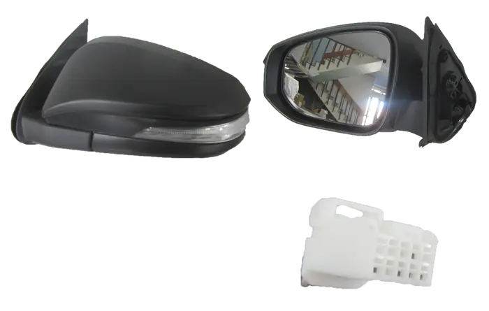 2015-ONWARDS Toyota Hilux Door Mirror (Left-Hand Side, Electric, Black, with Blinker)