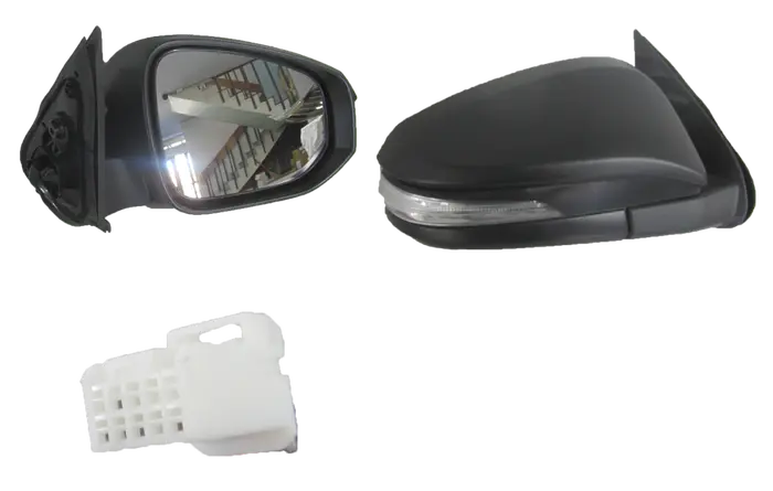 2015-ONWARDS Toyota Hilux Door Mirror (Right-Hand Side, Electric Black, with Blinker)