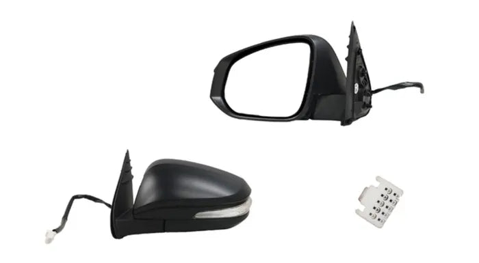 2015-ONWARDS Toyota Hilux Door Mirror (Left-Hand Side, Electric, Black, LED, Folding)