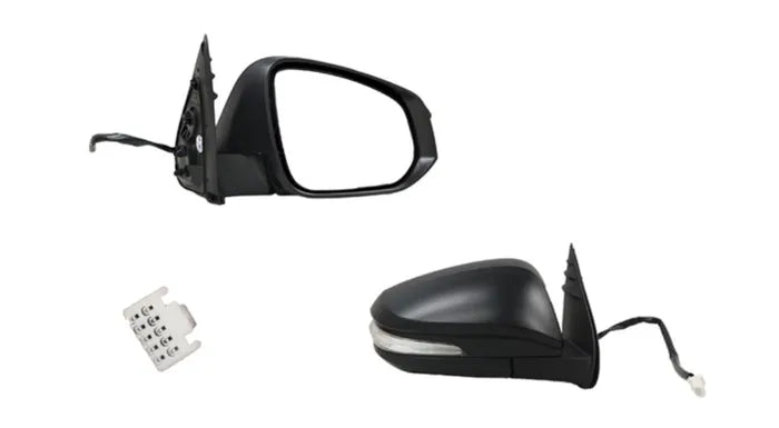 2015-ONWARDS Toyota Hilux Door Mirror (Right-Hand Side, Electric, Black, LED Blinker, Folding)