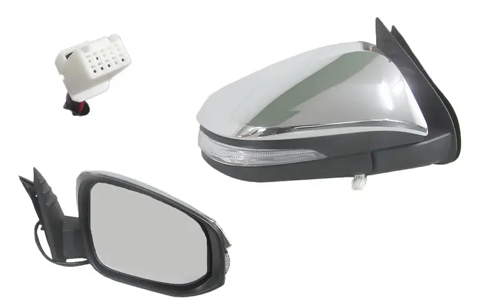 2015-ONWARDS Toyota Hilux Door Mirror (Right-Hand Side, Electric, Chrome, with Blinker)