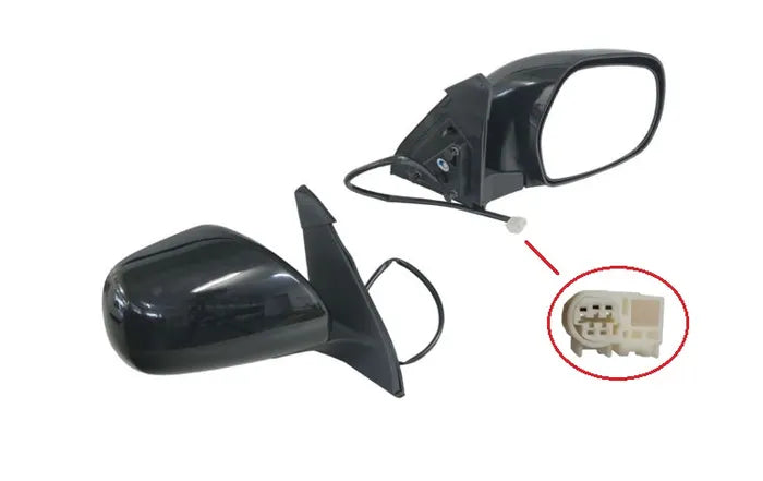 2003-2009 Toyota Prado J120 Door Mirror (Right-Hand Side, Electric, Black)