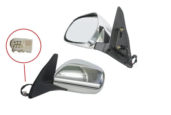 2003-2009 Toyota Prado J120 Door Mirror (Left-Hand Side, Electric, Chromed)