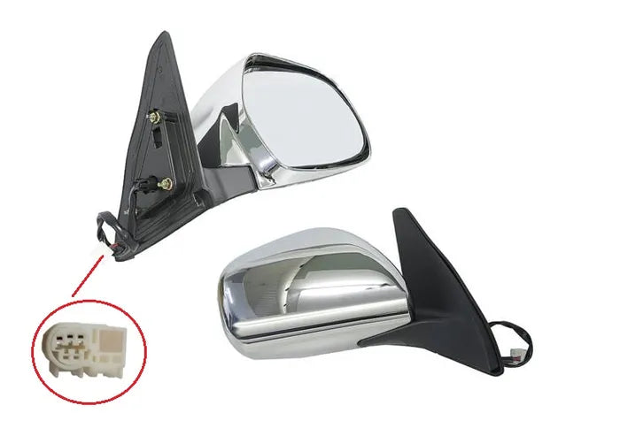 2003-2009 Toyota Prado J120 Door Mirror (Right-Hand Side, Electric, Chromed)