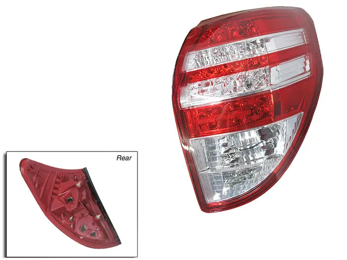 2008-2012 Toyota RAV4 ACA30 Tail Light (Right-Hand Side, Red/Clear)