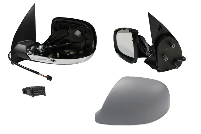 2016-2022 Volkswagen Amarok 2H Electric Door Mirror (Left-Hand Side, Grey/Chrome, No Aerial)