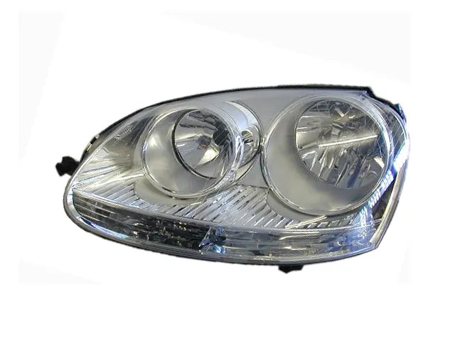 2004-2009 Volkswagen Golf MK5 Headlight (Left-Hand Side, Chrome, Halogen H7)