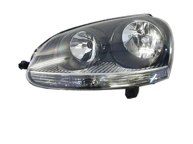 2004-2009 Volkswagen Golf MK5 Headlight (Left-Hand Side, Black, Halogen H7/H7)