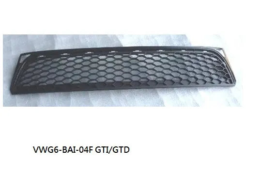 2009-2013 Volkswagen Golf MK6 GTI/GTD/R Front Bumper Bar Insert (Black)