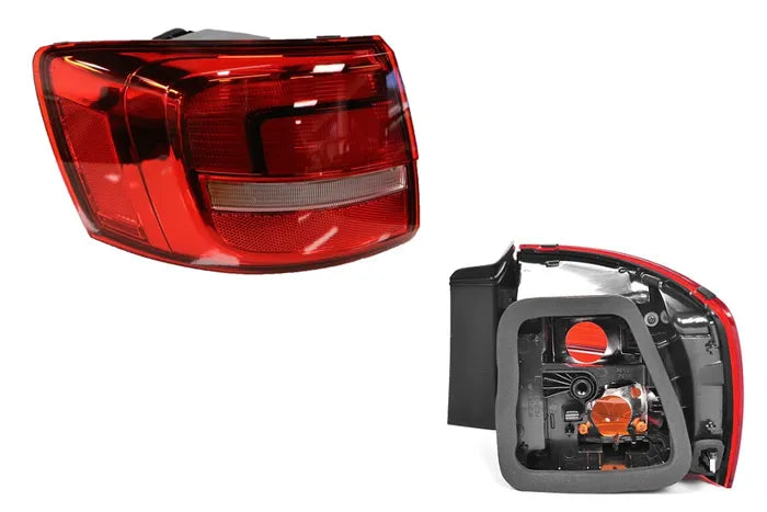 2014-2017 Volkswagen Jetta 1B Tail Light (Outer, Left-Hand Side) Clear Red